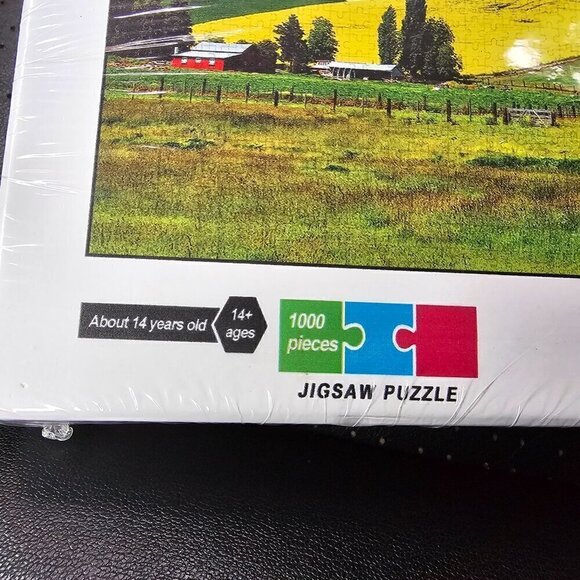 1000-Piece Jigsaw Puzzle With Scenic Farm Landscape For Ages 14+ - Picture 5 of 6